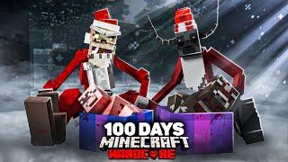 Surviving 100 Days in the Scariest Winter Storm in Hardcore Minecraft...