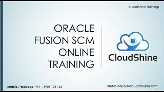 Oracle Fusion Cloud SCM Demo 20D