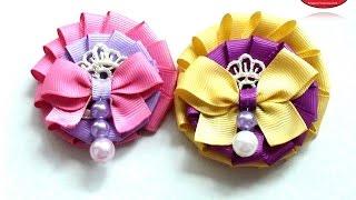 МК брошь из репсовой ленты.Канзаши. Цветы из лент. DIY Ribbon flower