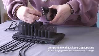 Your Family Office Phone Charging Station: Alxum 10-Port USB Charging Station 120W