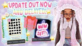 UPDATE OUT NOW ADVENT CALENDAR AND UPDATE DELAY | Royale High Glitterfrost