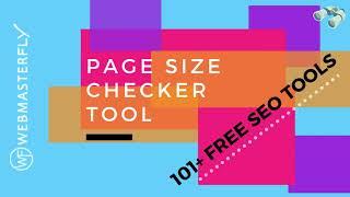 Free Website Page Size Checker Tool - Webmasterfly