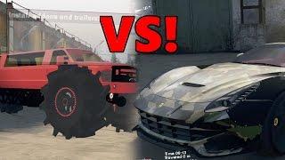 Spin Tires SUPER CARS vs TRUCKS