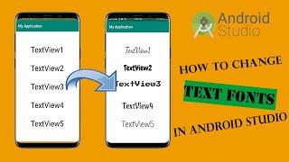 how to change fonts of a text View text in android studio||how to set custom fonts in android studio