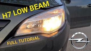 Opel Astra J H7 Headlight Bulb Replacement Dip/Low Beam - Full Tutorial