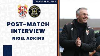 Post-Match | Nigel Adkins delighted with his side's victory over Harrogate Town