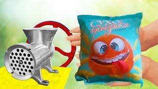 Meat Grinder VS Corn Sticks