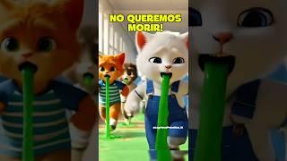 GATO NEGRO ENVENENA A GATITOS BLANCOS  #shortsviral #shorts #short #cat #love #food #tiktok