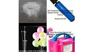 balloons decoration ideas and items to be purchased | birthday party balloon decoration ideas