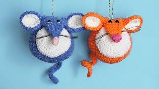 МК Мышешарик | Вязаная мышка крючком - подробное описание игрушки | Crochet Toy Mouse Tutorial