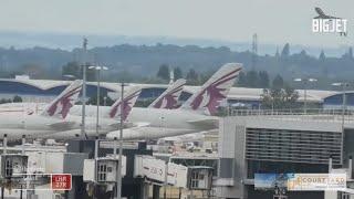 LHR WINDY ARRIVALS into Departures ft maximum effort with Qatar ‍️
