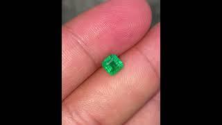 0.78 carats | Green Emerald Stone Emerald Cut Natural Gem from Pakistan #green #emerald #gemstone