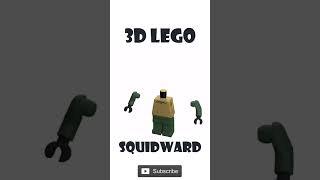 3D Lego Squidward Minifig build #shorts