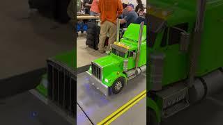 RC dump truck and Big Rig hauling construction equipment