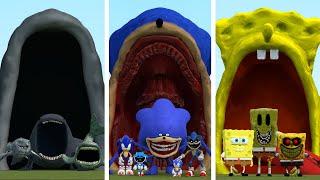 EVOLUTION OF SEA EATER FAMILY in Garry's Mod [ Shin Sonic Eater, Spongebob Eater, Zoonomaly Eater ]