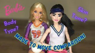 NEW Made to Move Barbies! Volleyball Player and Tennis Player