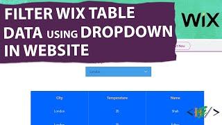 How to Filter Wix Table Data using Dropdown in Website | Show Filter Data