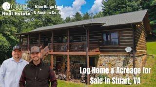 SOLD - Log Home & Acreage for Sale in Stuart, VA