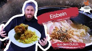 Eisbein mit Sauerkraut aus dem Grillschweine Dutch Oven