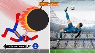 8 Min Real Football vs Stickman | Stickman Dismounting funny moments | Best Falls #257