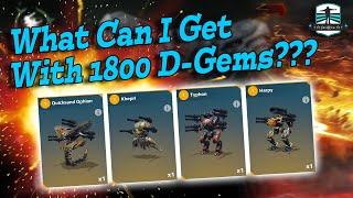 What Can I Get From 1800 D-Gems In The Gold Chest Opening - War Robots