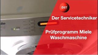 Servicemodus, Prüfprogramm bei Miele Waschmaschinen, Fehlerspeicher auslesen