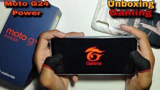 Moto G24 Power   Unboxing + Gaming    [ First Look  6000mAh Battery , 33W Charging & Free Fire