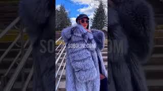 Sexy fashion fur coat made of Silver Fox Fur, from the brand ️TM SOBOLINI ️