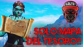 ¡GANANDO SOLO con MAPA DEL TESORO!  ~ FORTNITE