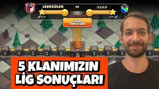 KLAN SAVAŞ LİGİ SONUÇLARI ! CLASH OF CLANS