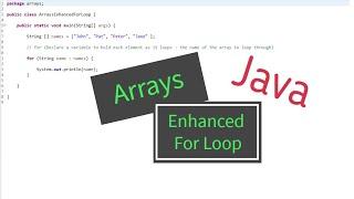 Java - Arrays using the Enhanced For Loop