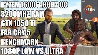 Ryzen 1600 + GTX 1050 Ti - Far Cry 5 Benchmark 1080P Low vs Ultra