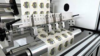 label laser cutting machine with back-scorer and slitter