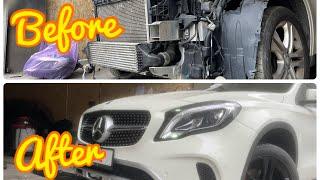 Mercedes _benz GLA front crash reparing #mercedes #repair #training