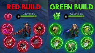 alucard red build vs alucard green build