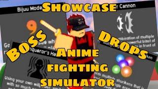 All Boss Drops Showcase!! - Anime Fighting Simulator (Roblox)