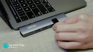 UNITEK D008A: MacBook Ultra Slim Dual Type-C Multi-Port Hub