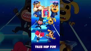 SHERIFF LABRADOR EXE vs SHERIFF PAPILLON vs DOBIE EXE X Coffin Dance Tiles Hop #shorts
