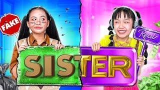 Real Sister Vs Fake Sister! The Thief Pretended To Be My Sister - Funny Stories About Baby Doll