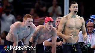 Great Britain wins men's 4x200m free relay; U.S., Australia take silver, bronze | Paris Olympics