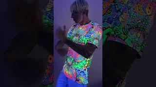 Ультрафиолетовая «Кислотная» Футболка M «Fractal Rainbow» Unisex