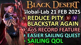 REDUCE PITY BLACKSTAR AGAIN, AoS RECORD FATURE, Sailing QoL (BDO Global Lab Update, 21 Feb 2025)