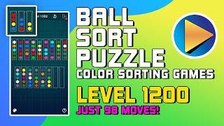 Ball Sort Puzzle - Color Sorting Games Level 1200 Walkthrough [98 Moves!]