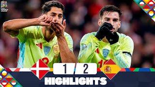 Denmark vs Spain | 1-2 | Highlights | UEFA Nations League 2024-25 | spain vs denmark