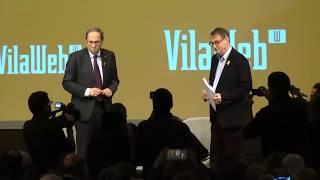 Els subcriptors de VilaWeb debaten amb el president Torra