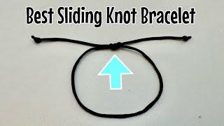 How to tie the best sliding knot bracelet - simple adjustable barrel knot