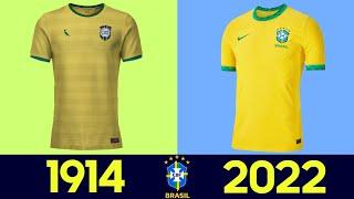  The Evolution of Brazil Football National Team Kit | All Brasil Football Jerseys in History 2022