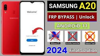 Samsung A20 (SM-A205F) Frp Bypass/Unlock Without PC | Samsung A20 Google Account Bypass 2024