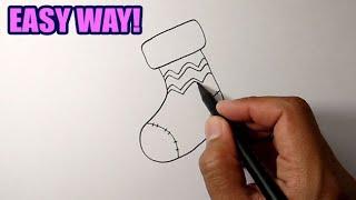 How to draw a sock easy | Simple Drawing