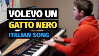 Volevo Un Gatto Nero (Italian Song) / Kuroneko no Tango - Piano Cover Пианино, Ноты